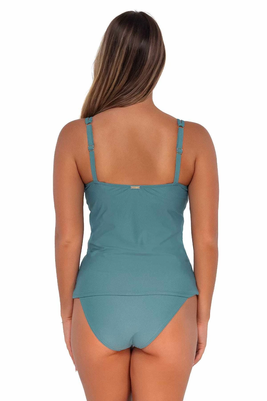 Alpine Butterfly Swim Women's Taylor Tankini Top - Stylish Sunset Ocean Print Swimwear for Beach & Pool