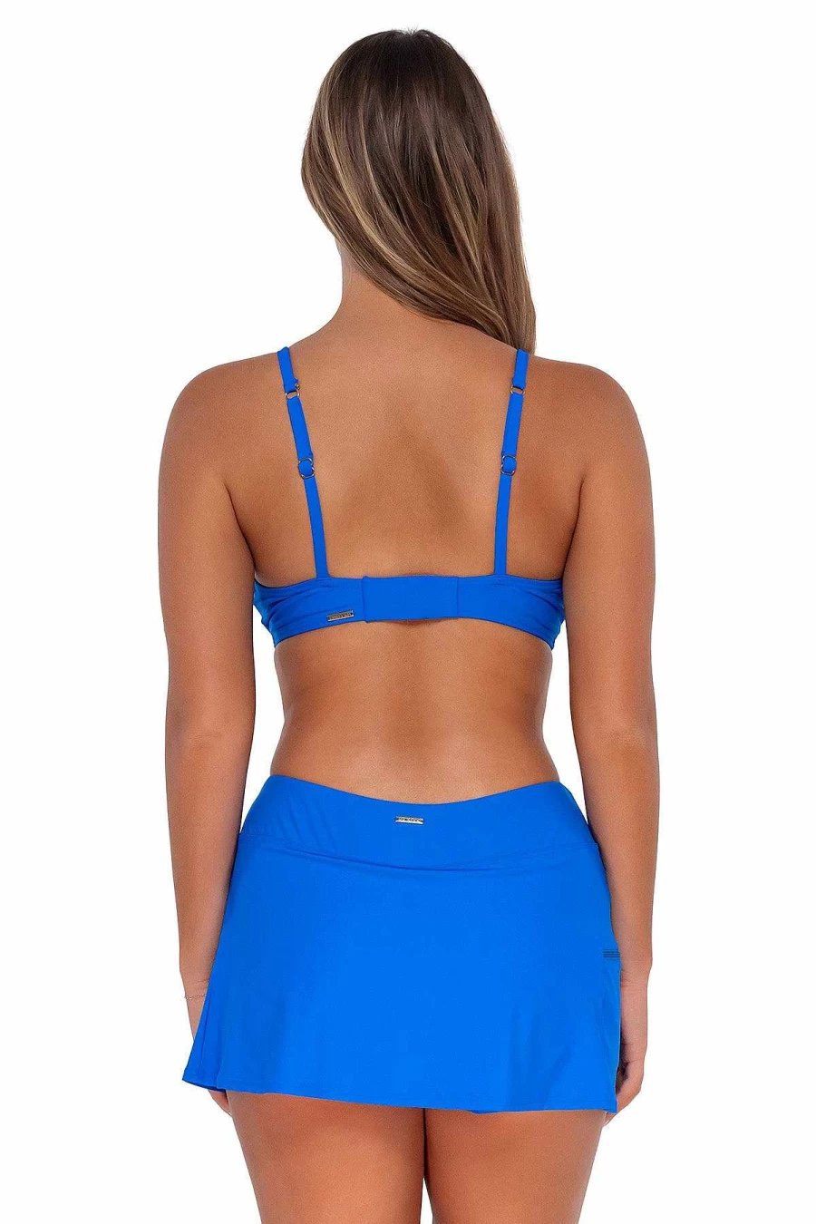 Alpine Butterfly Women's Electric Blue Sporty Swim Skirt for Active Beachwear