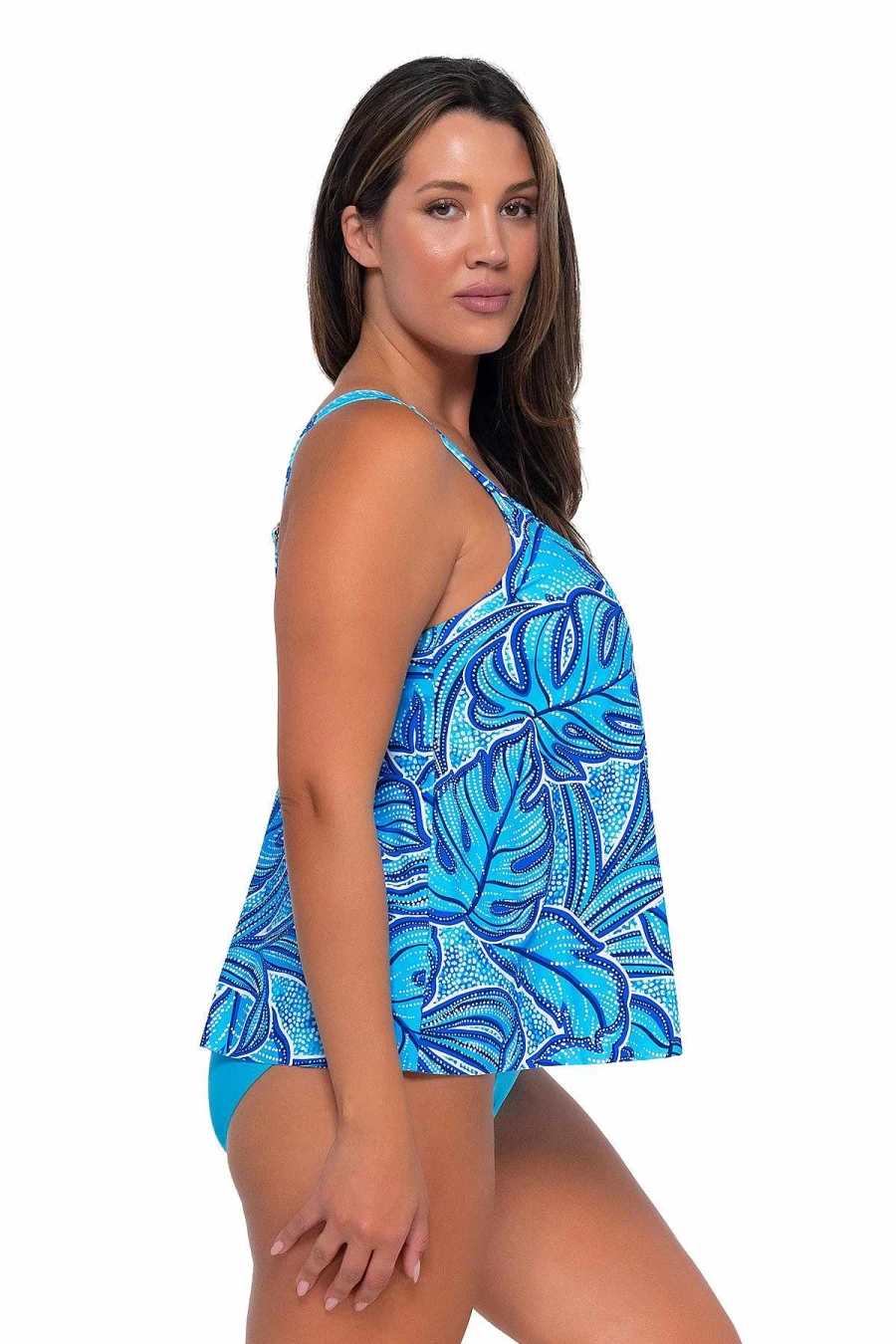 Alpine Butterfly Swim Women's Sadie Tankini Top - Sunset Escape Seaside Vista Print Swimwear
