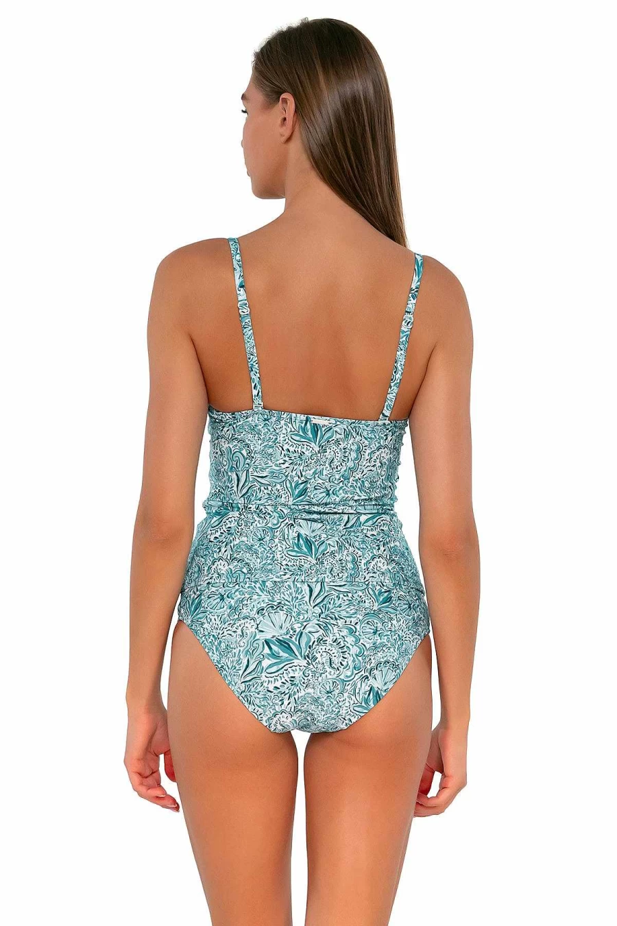 "Alpine Butterfly Swim Women's Simone Tankini Top - Sunset By The Sea Print"