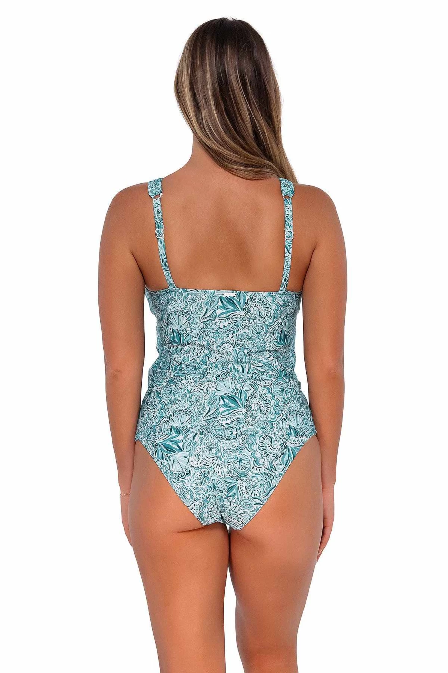 Alpine Butterfly Swim Women's Elsie Tankini Top - Sunset By The Sea Print