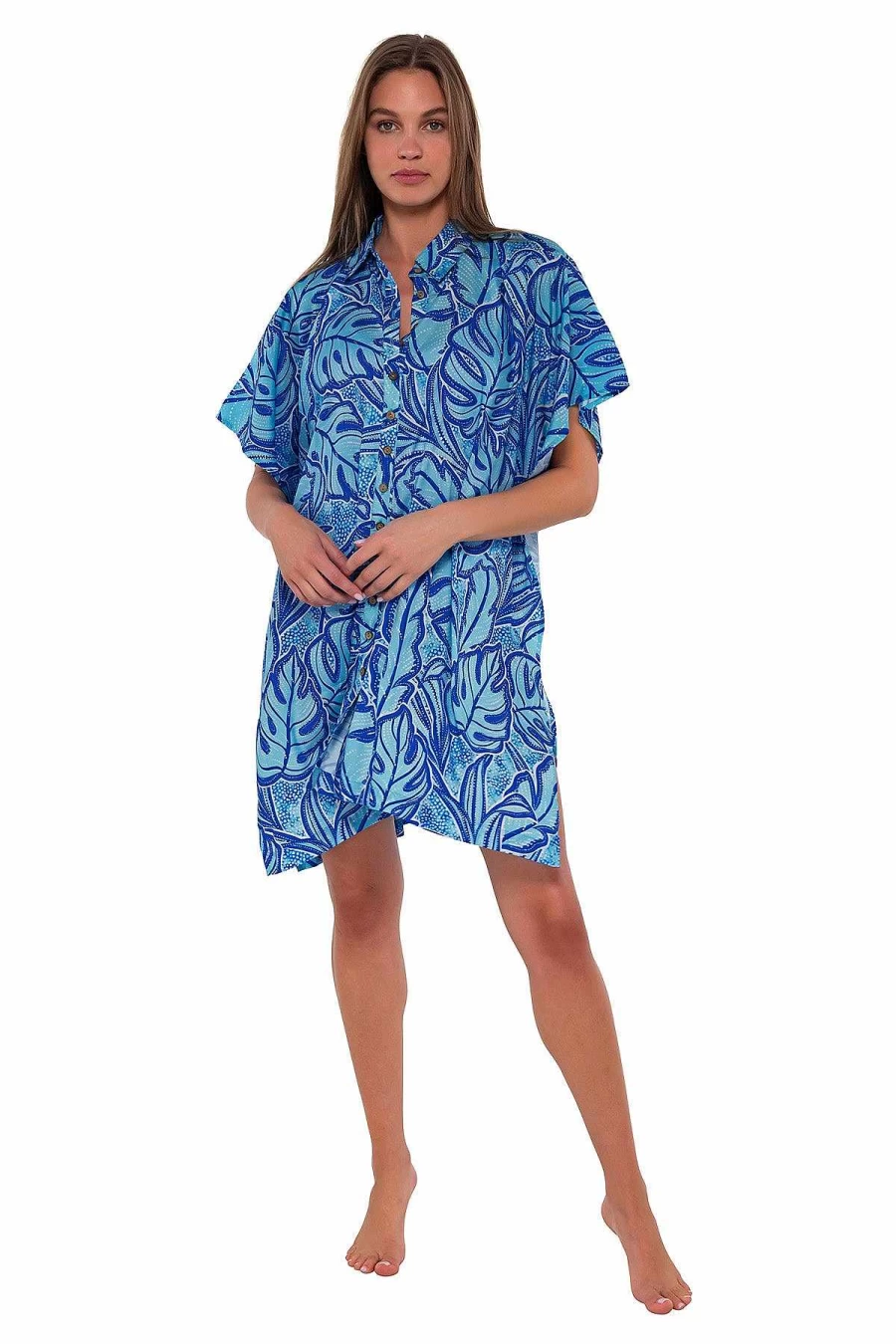"Alpine Butterfly Swim Women's Seaside Sunset Vista Tunic Top – Beach Cover-Up"