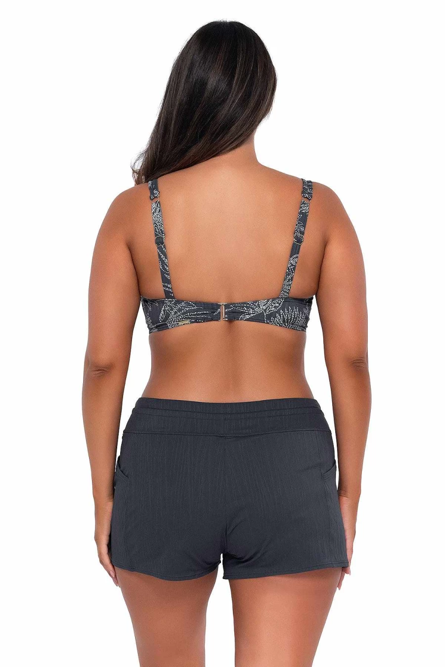 Alpine Butterfly Swim Women's Seagrass Texture Taylor Bralette Top - Sunset Fanfare Design