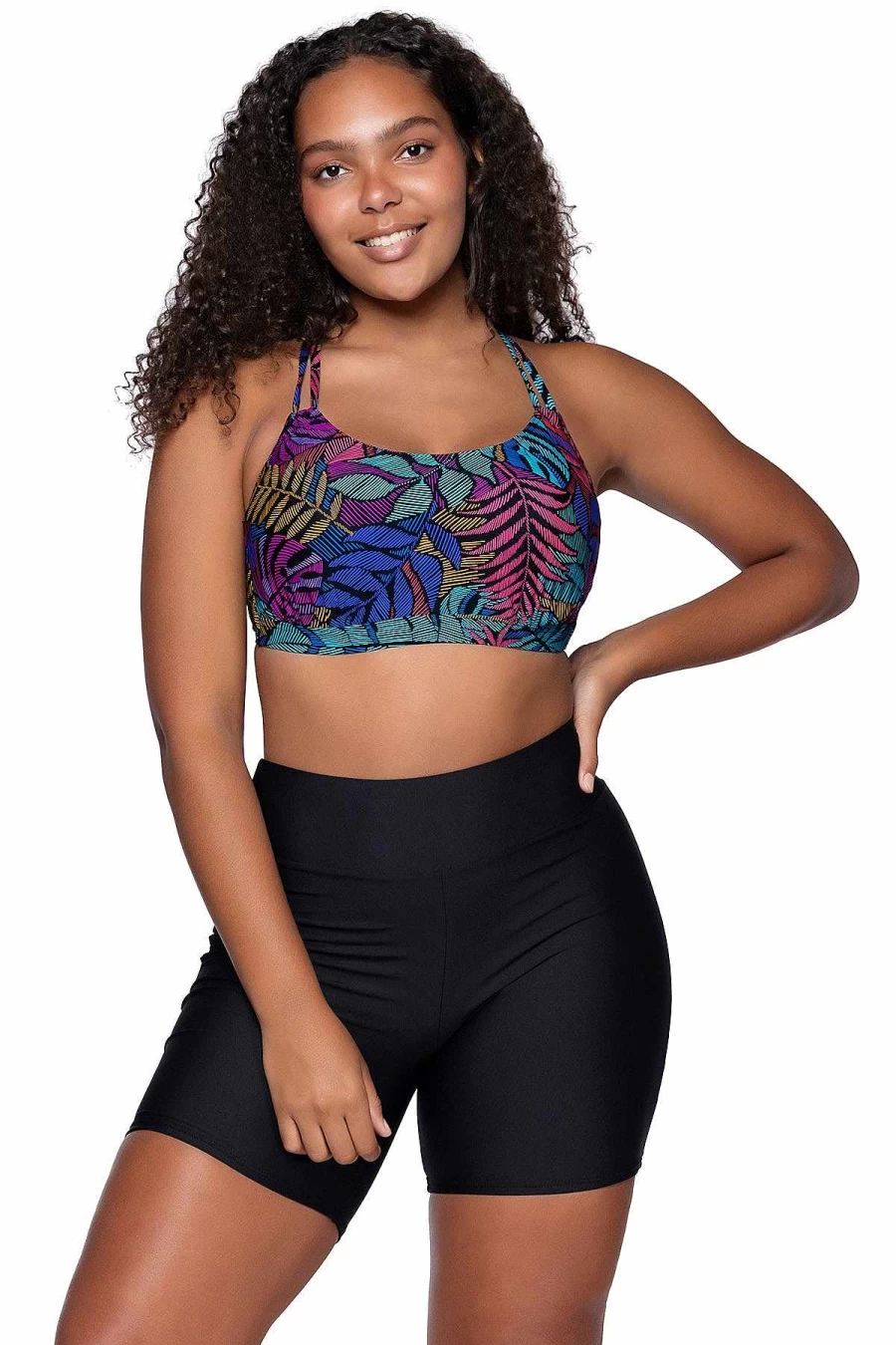 Alpine Butterfly Swim Women's Sunset Panama Palms Taylor Bralette Top