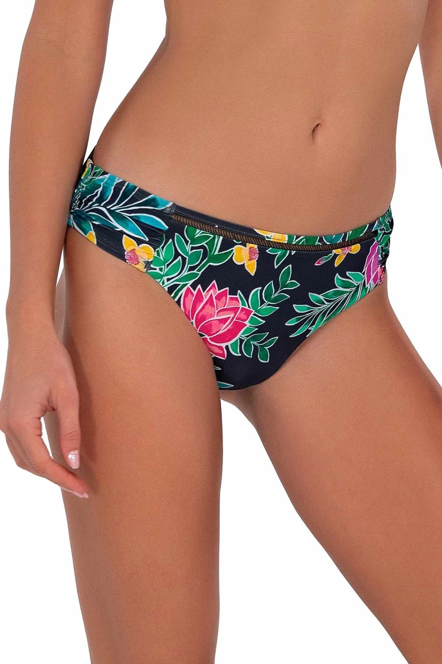"Alpine Butterfly Swim Women's Audra Hipster Bottom - Sunset Twilight Blooms Print"