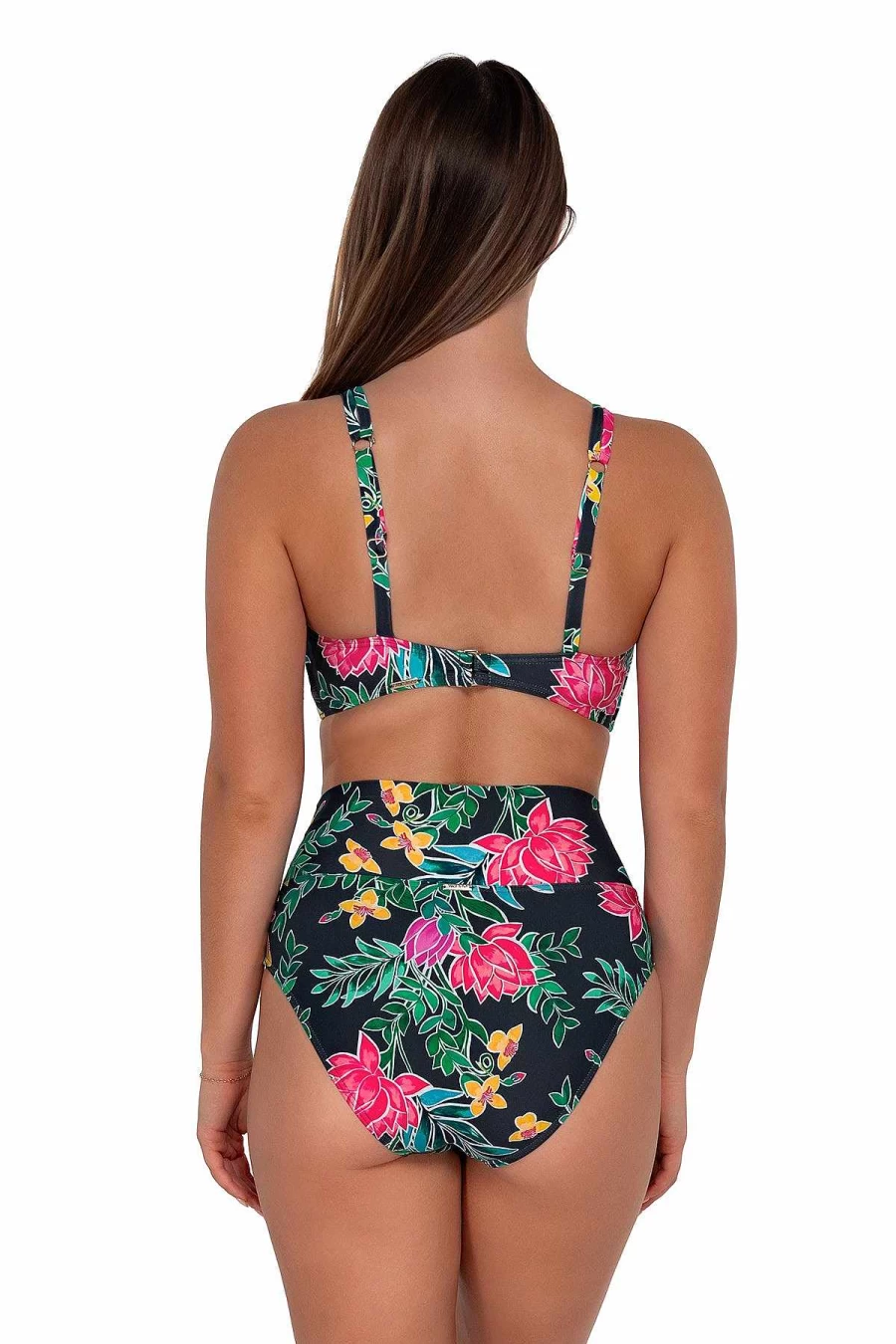 "Alpine Butterfly Swim Women's Sunsets Twilight Blooms Taylor Bralette Top - Floral Lace Bralette for Women"
