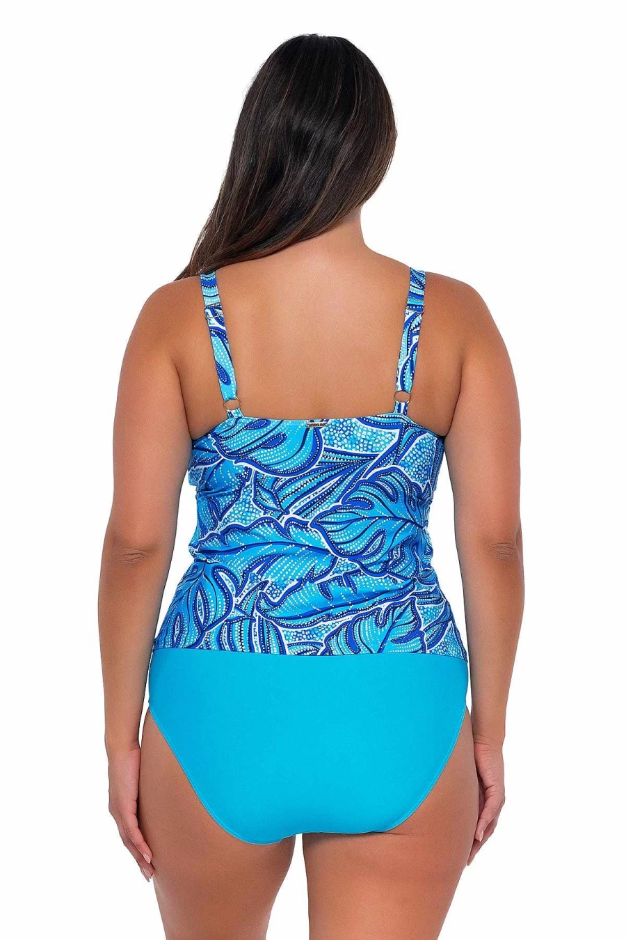 "Alpine Butterfly Swim Women's Sunset Seaside Vista Forever Tankini Top - Floral Print Swimwear"