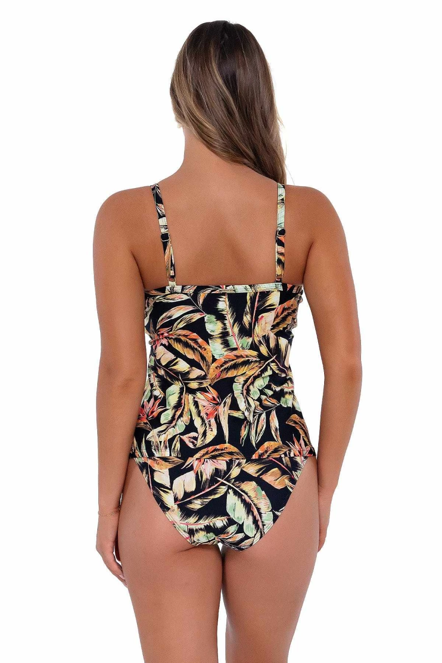 Alpine Butterfly Swim Women's Retro Sunset Forever Tankini Top - Vintage Inspired Swimwear