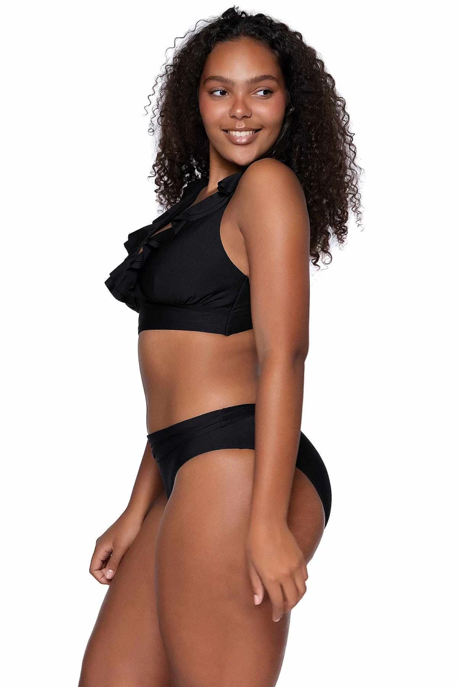 Alpine Butterfly Swim Women's Willa Wireless Top - Sunset Black Bikini