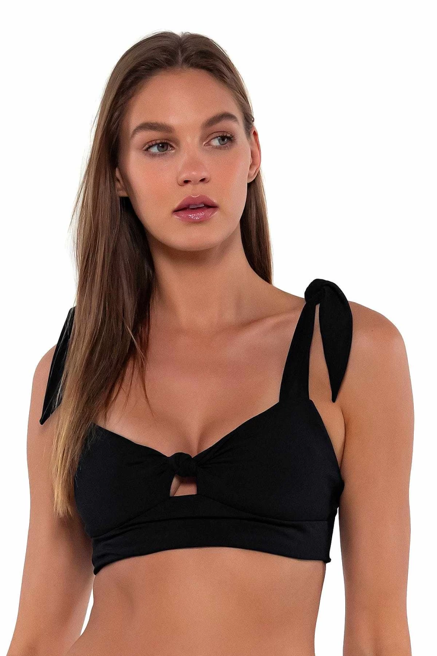 Alpine Butterfly Swim Women's Black Lily Sunset Floral Print Top