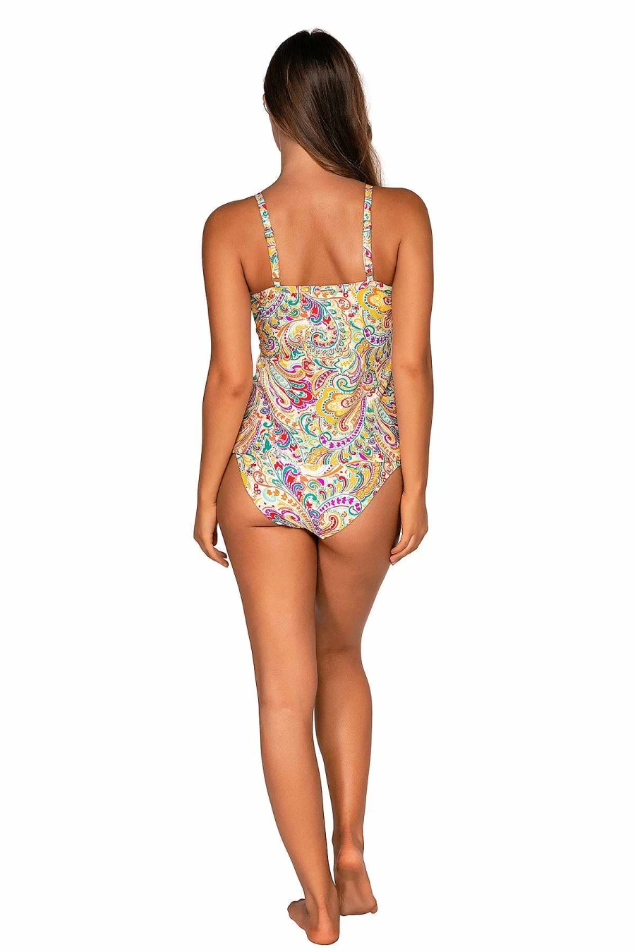 "Alpine Butterfly Swim Women's Phoenix Forever Sunset Print Tankini Top"