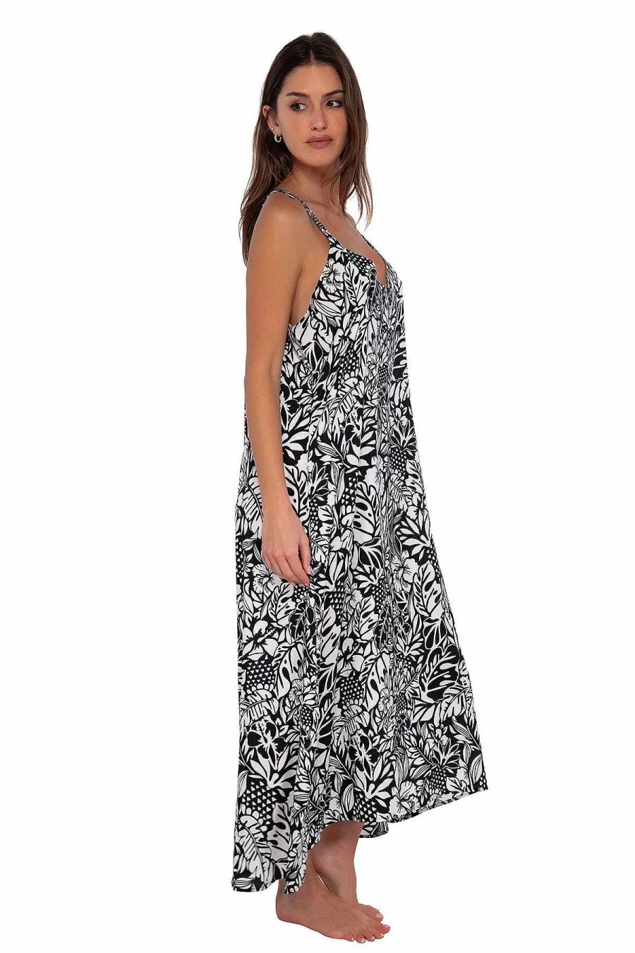 Alpine Butterfly Swim Women's Caribbean Sunset Tropical Vacation Dress