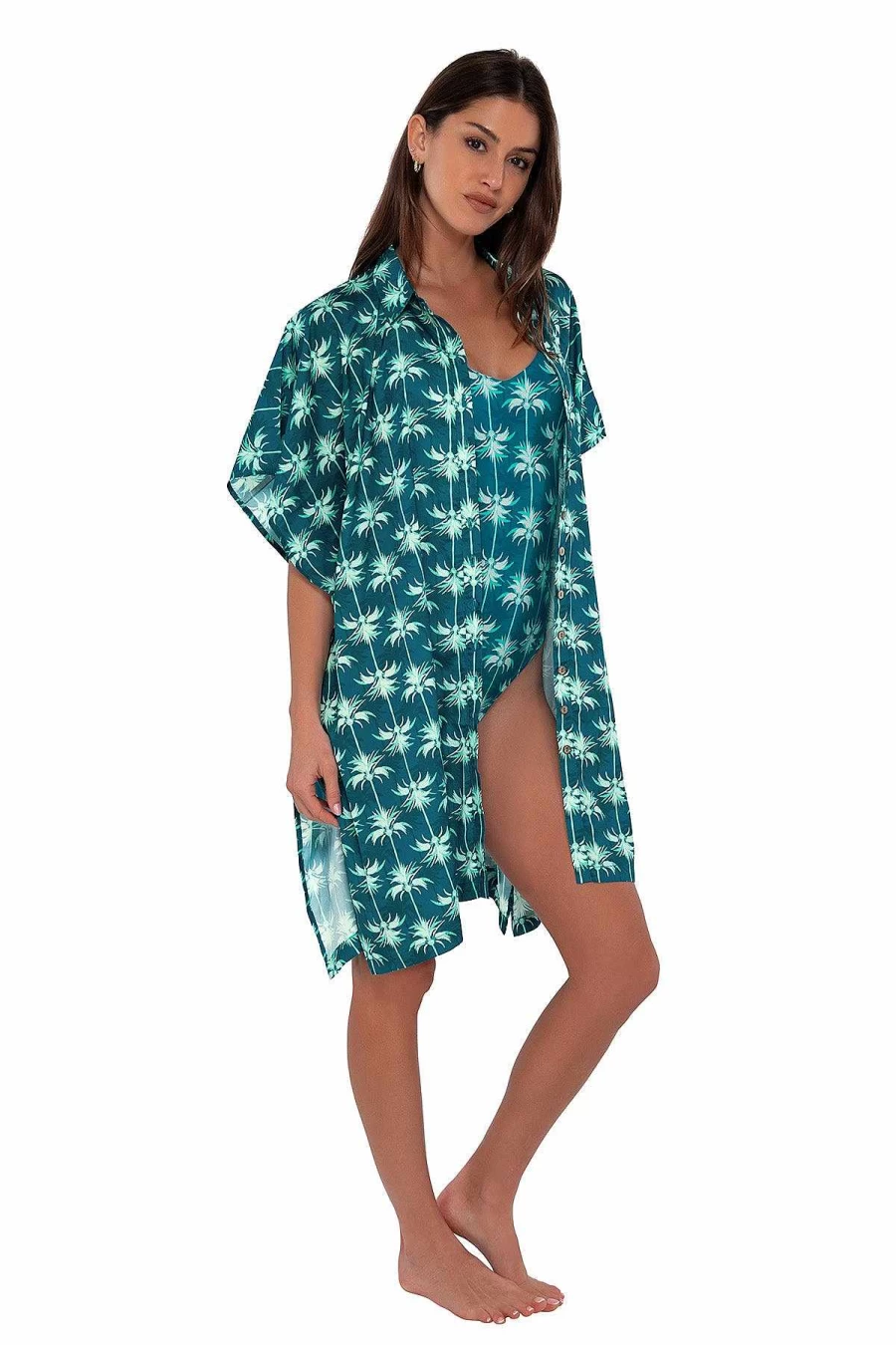 Alpine Butterfly Swim Women's Sunsets Palm Beach Shore Thing Tunic Top