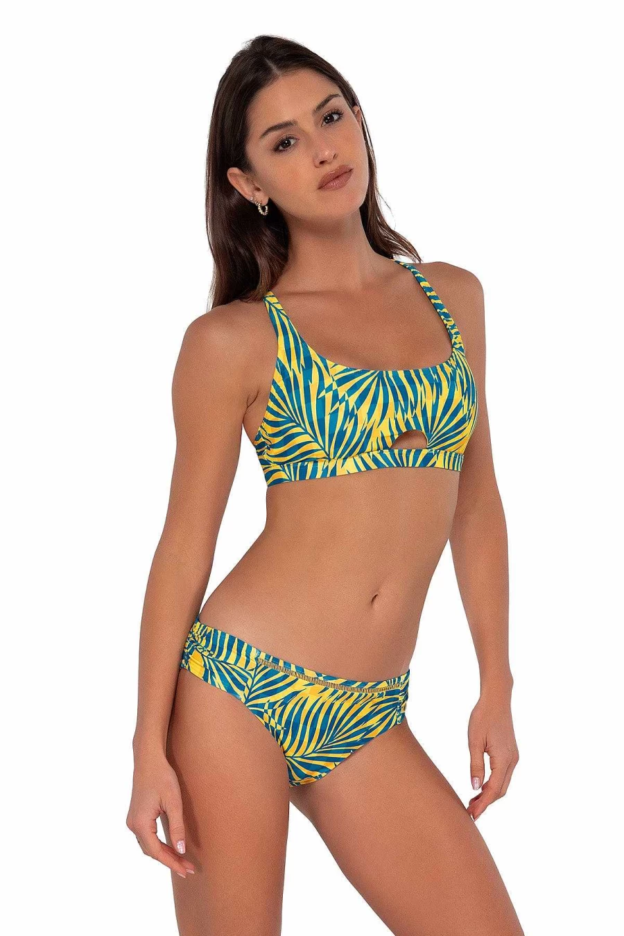 Alpine Butterfly Swim Women's Audra Hipster Bottom - Sunset Cabana Print Beach Bikini