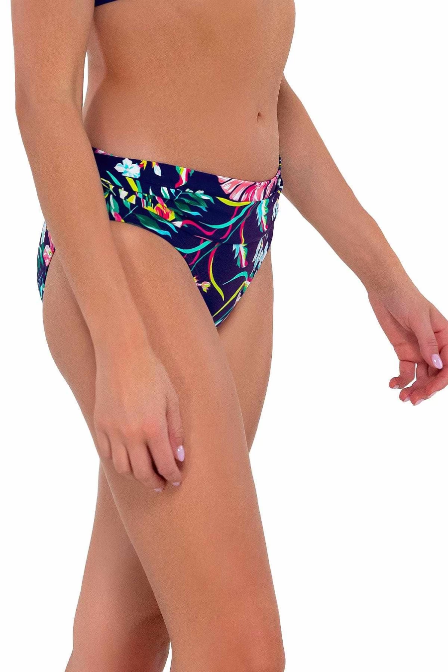 "Alpine Butterfly Swim Women's Sunset Island Getaway High-Waisted Bikini Bottom"
