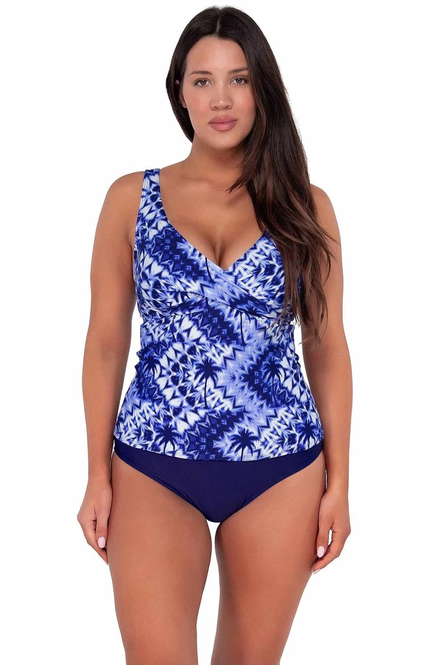 Alpine Butterfly Swim Women's Tulum Elsie Tankini Top - Stylish Sunset Print Swimwear for Women