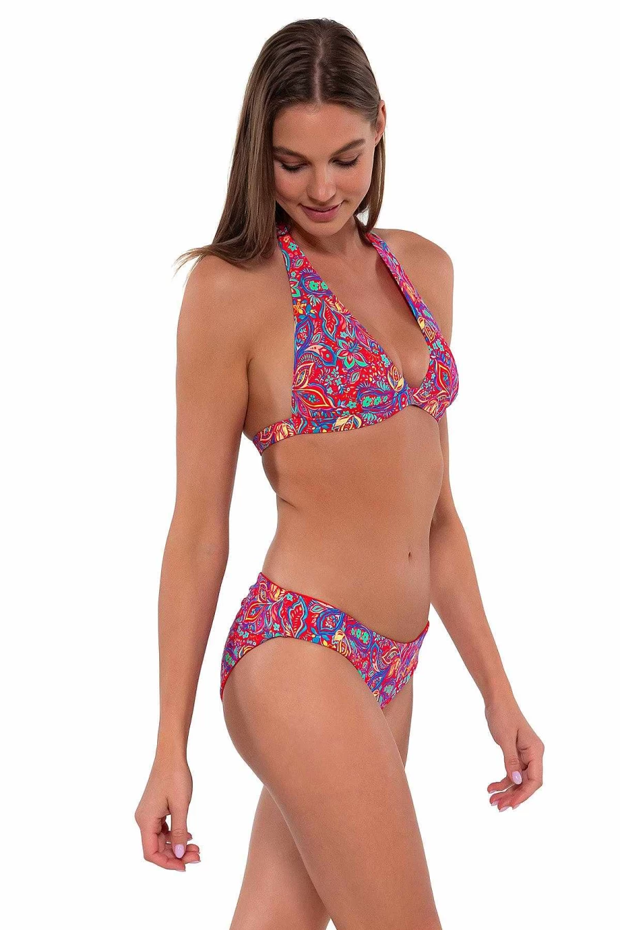 Alpine Butterfly Swim Women's Reversible Sunset Rue Paisley Hipster Bottom