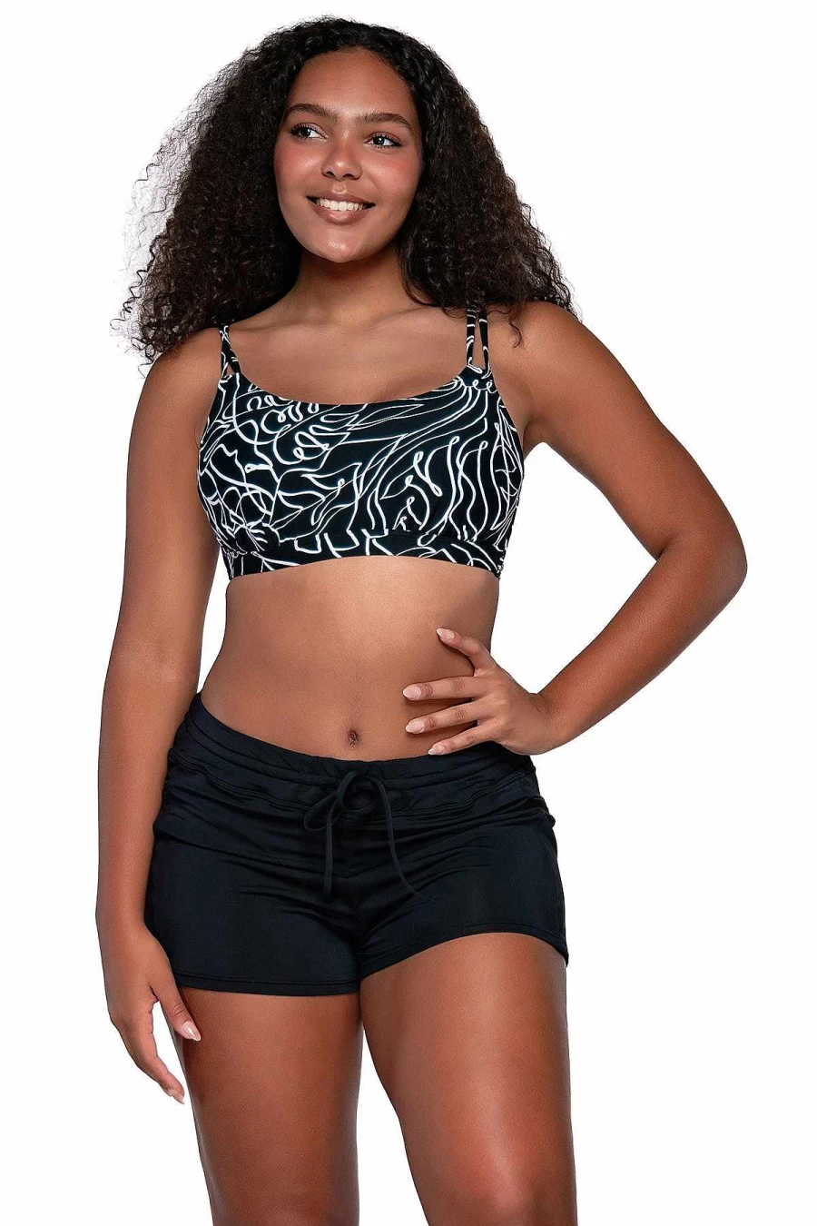 Alpine Butterfly Swim Women's Taylor Bralette Top - Lost Palms Sunset Design